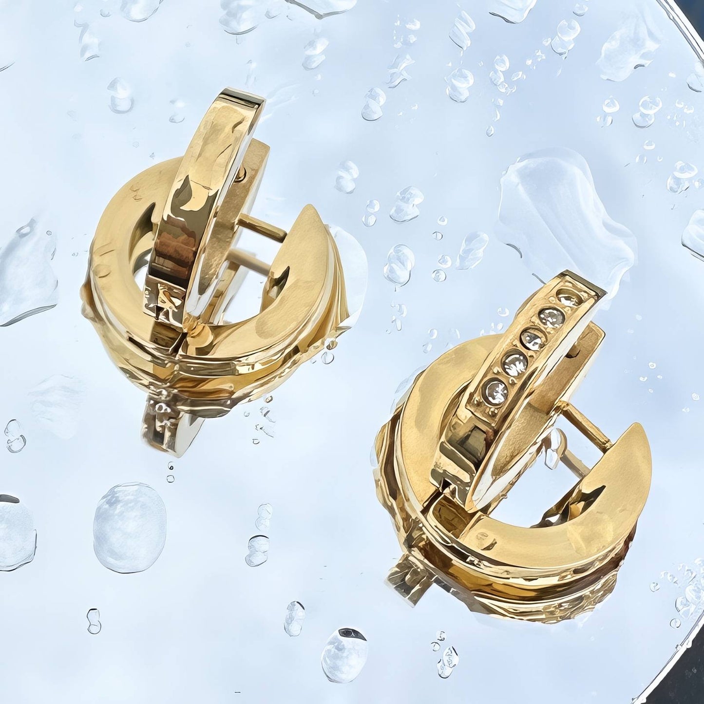 Crystal Radiance Huggie Earrings