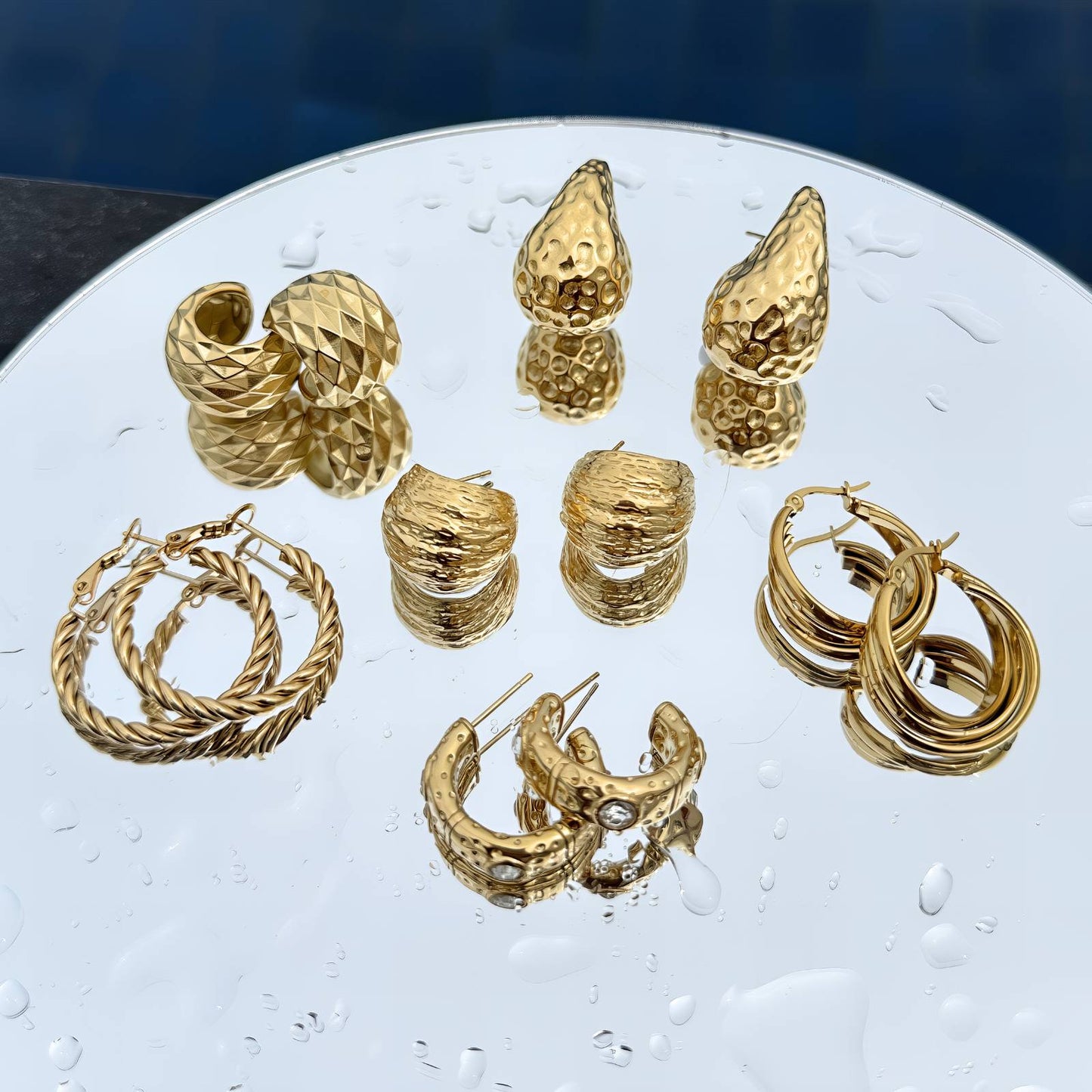 Radiant Crystal Hoops