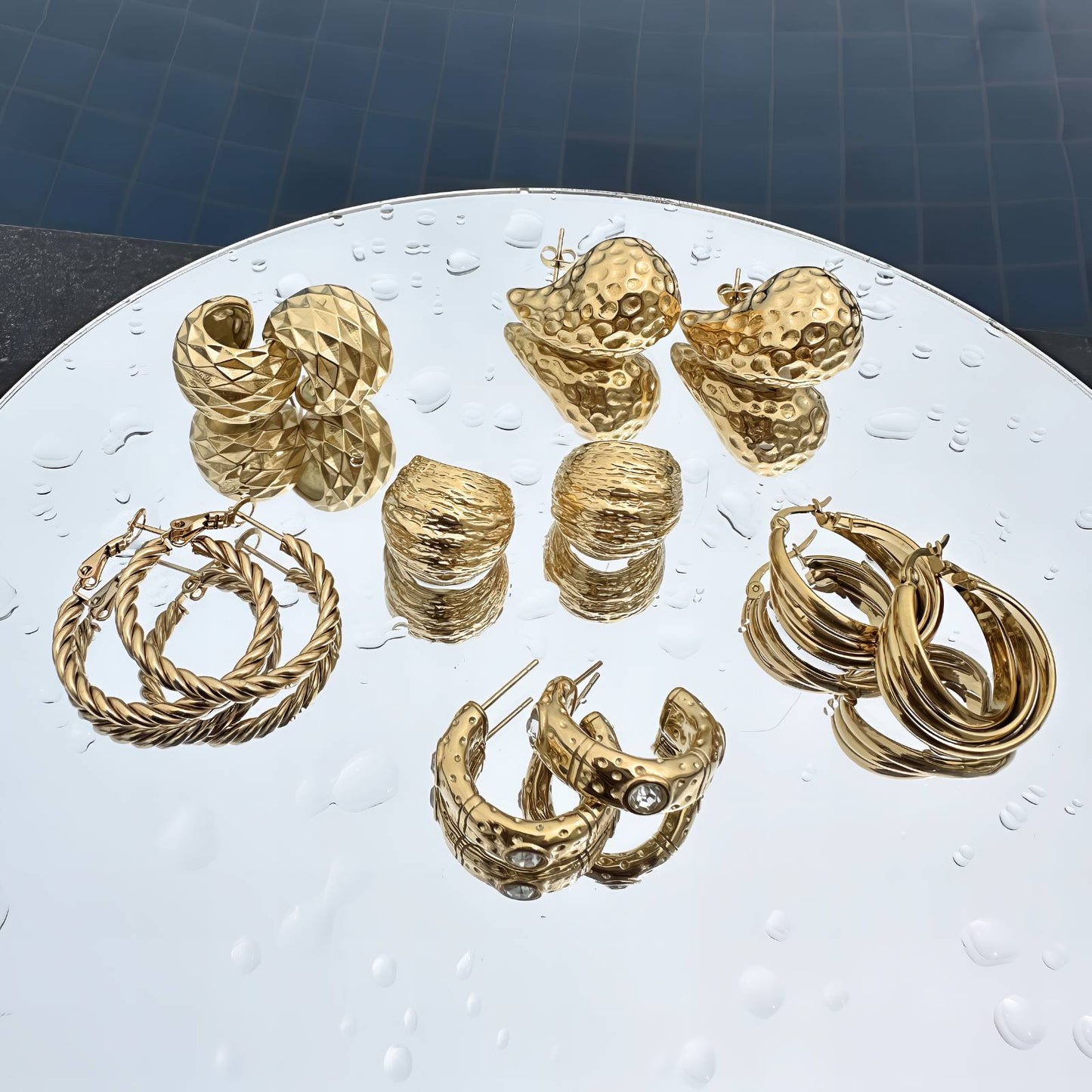 Radiant Crystal Hoops