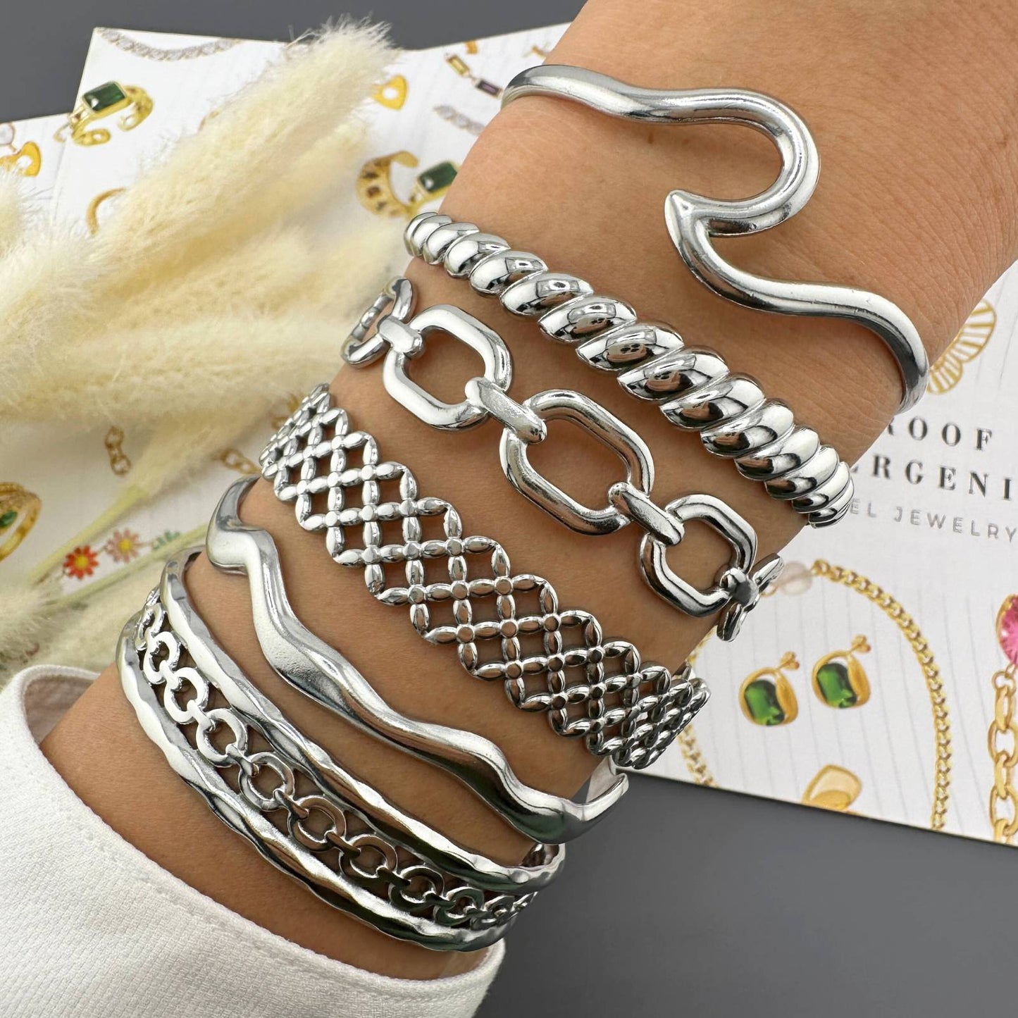 Oversized Chain bangle - Stainless Steel