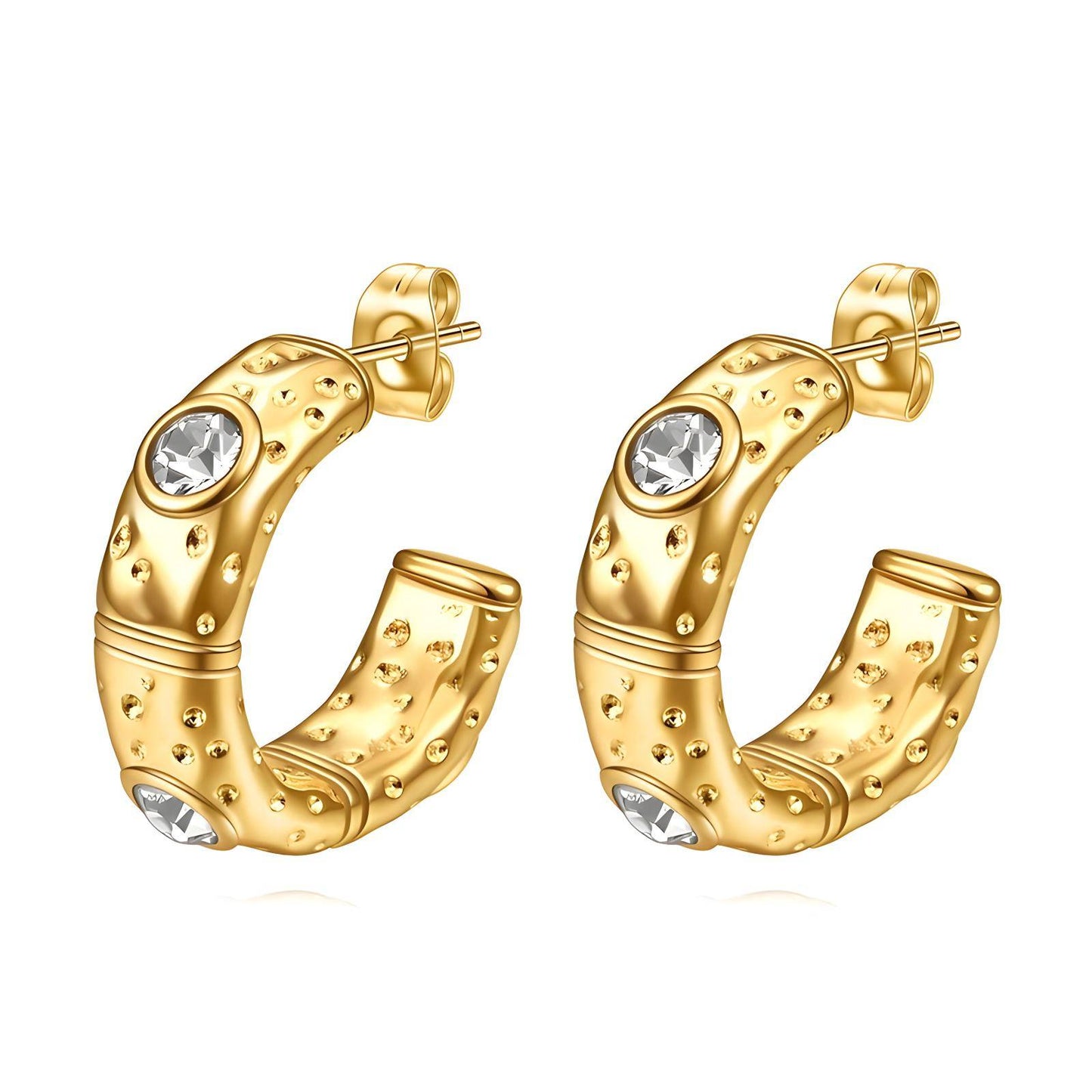 Radiant Crystal Hoops