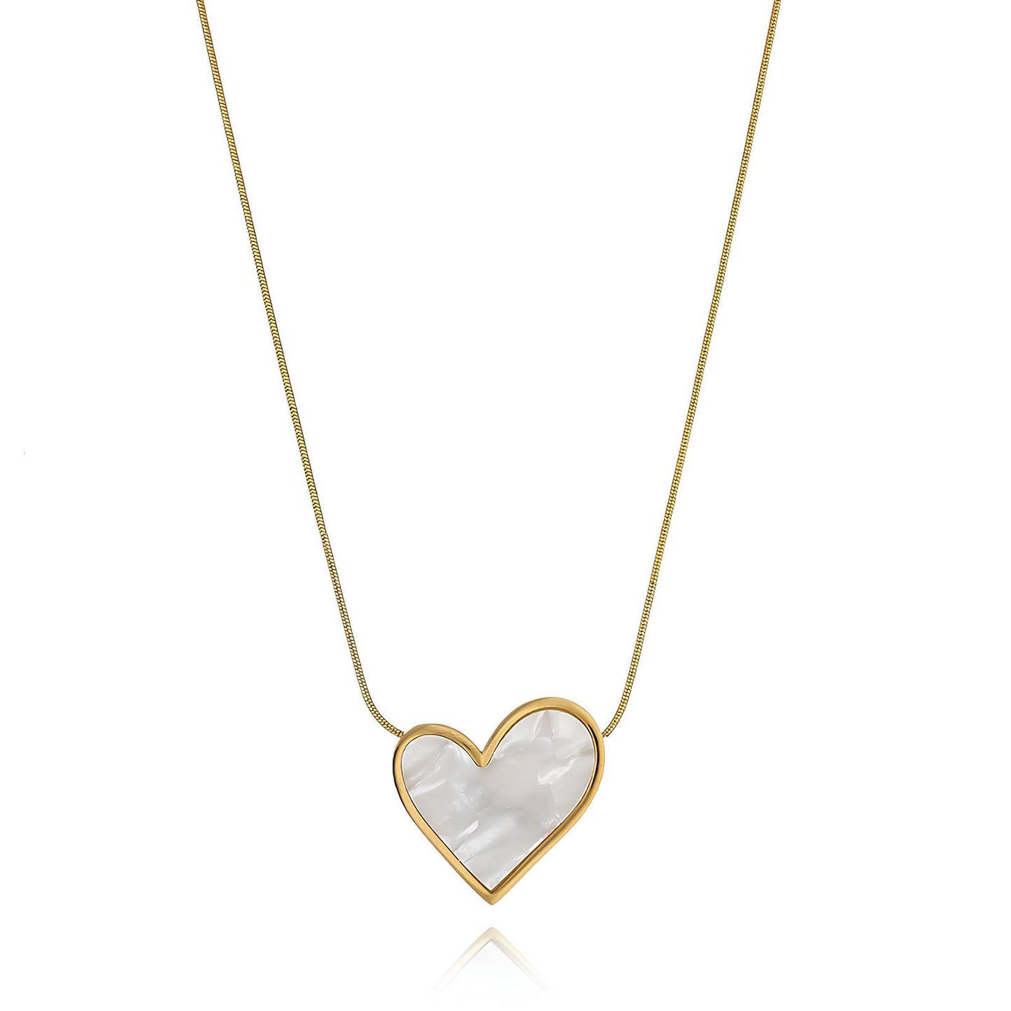 Lustrous Pearl Heart Pendant