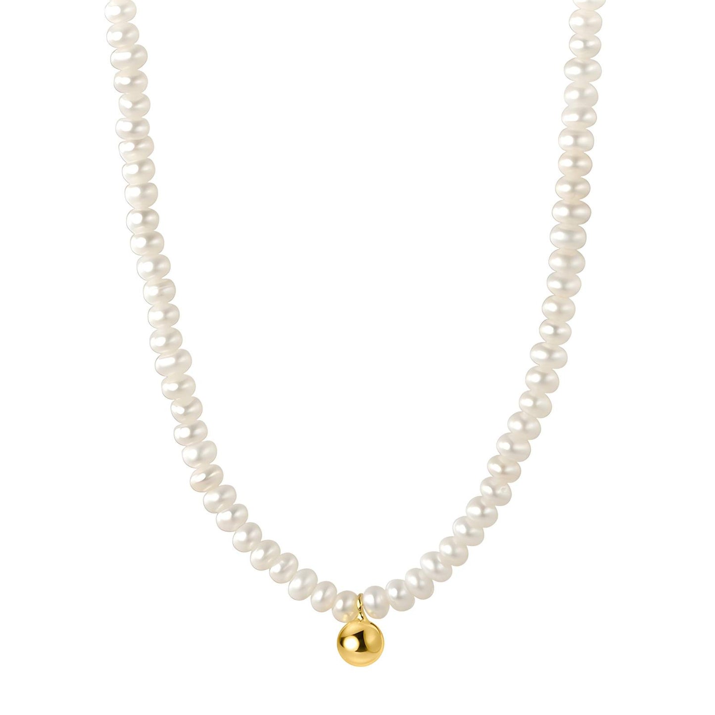 Luminous Pearl Ball Necklace - Timeless Elegance