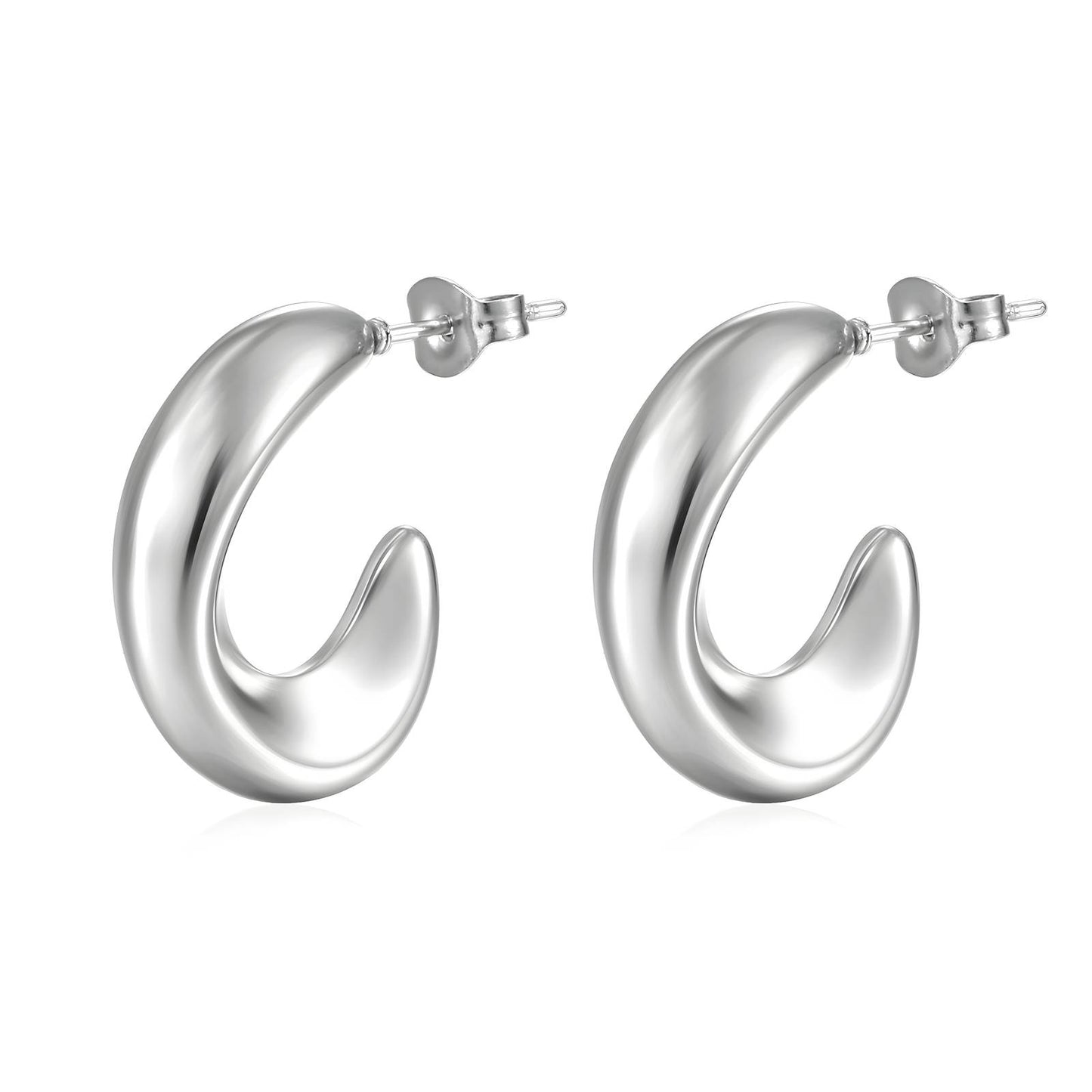 Liquid Motion Hoop Earrings