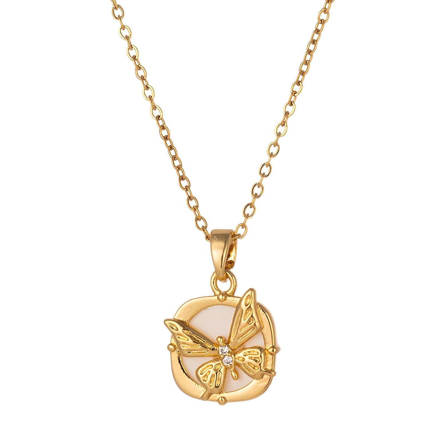 Radiance Golden Butterfly Charm Necklace