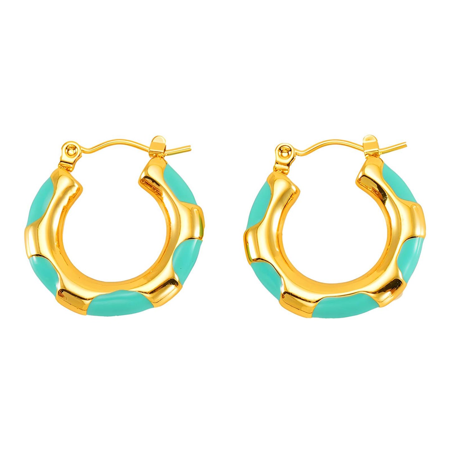 Aqua Glow Hoops