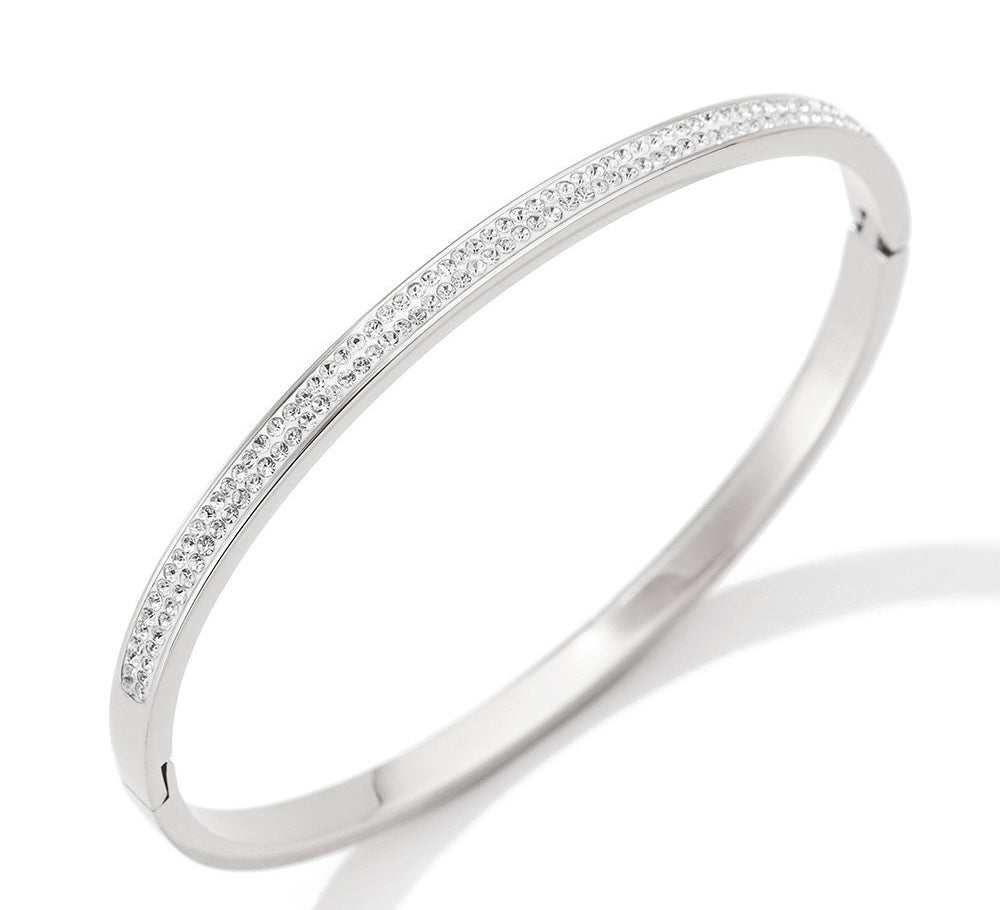 Classic Sparkling Duo Layer Solid Bangle