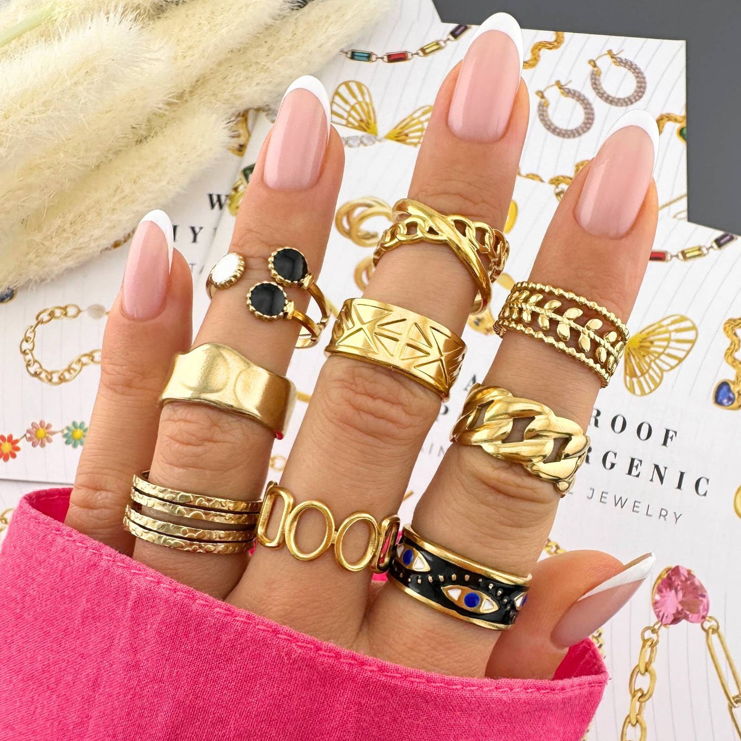 Stylish Interlinked Chain ring