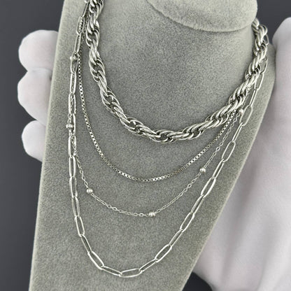 Sterling Glow Trio Necklace