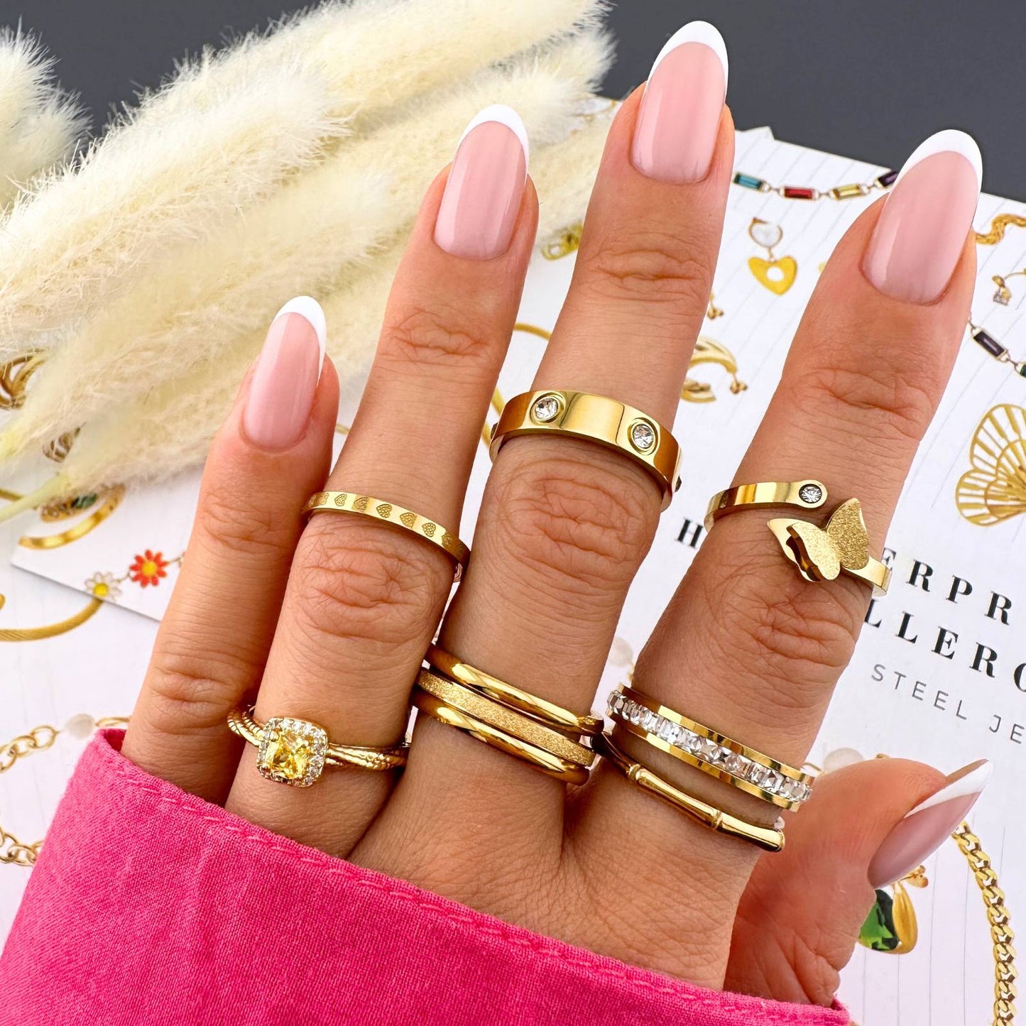 Three-Tiered Chic Bands ring