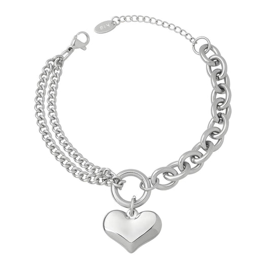 Bound Hearts Duo Chain Bracelet for Women