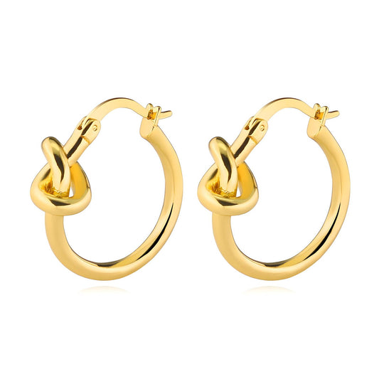 Timeless Woven Knot Hoop Earrings