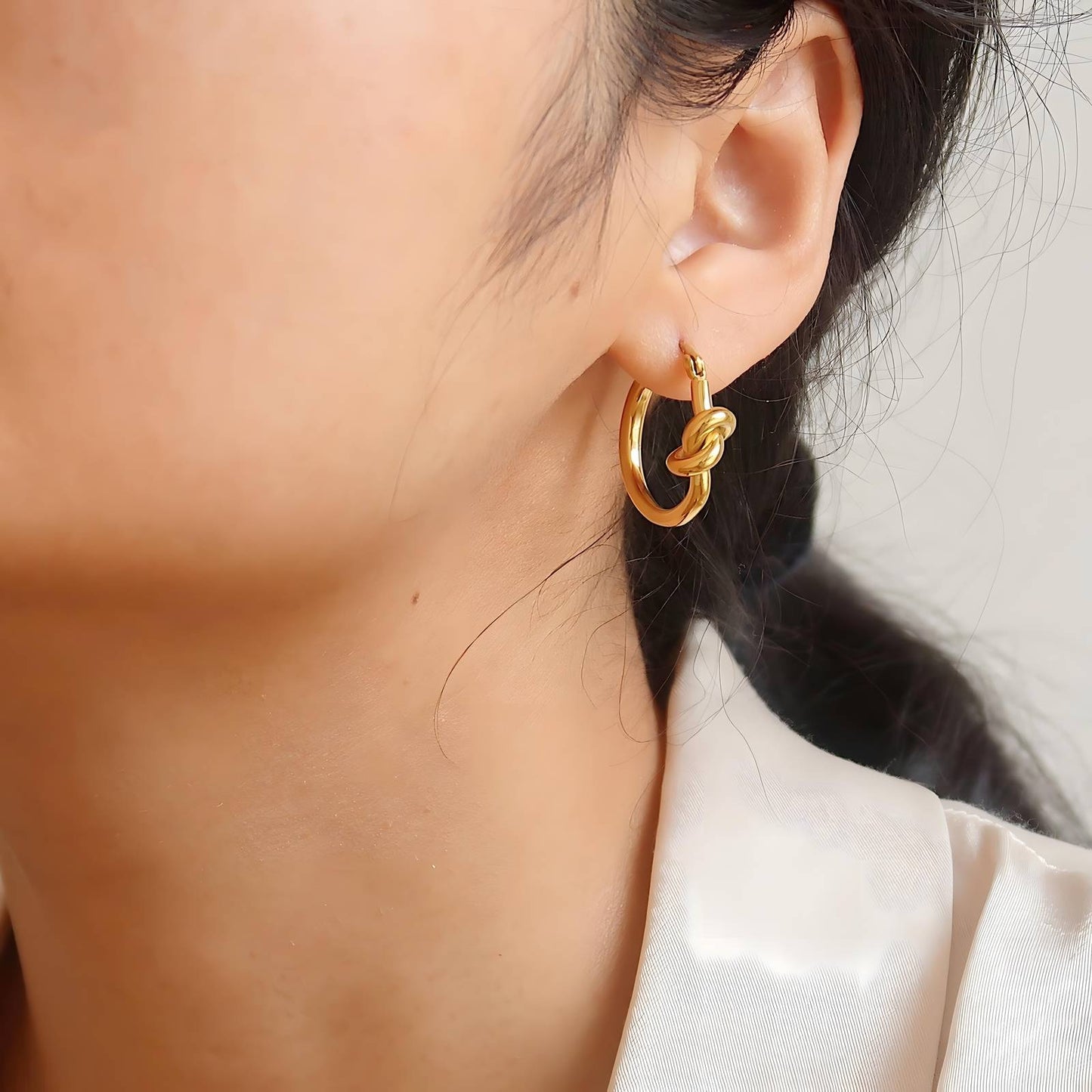 Timeless Woven Knot Hoop Earrings