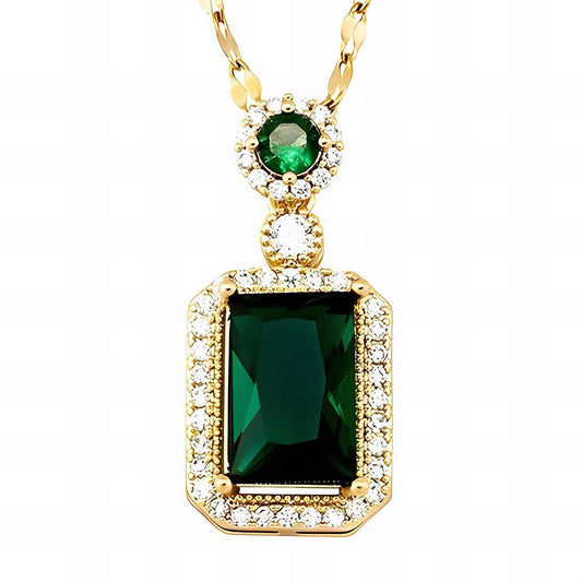 Radiant emerald finish necklace