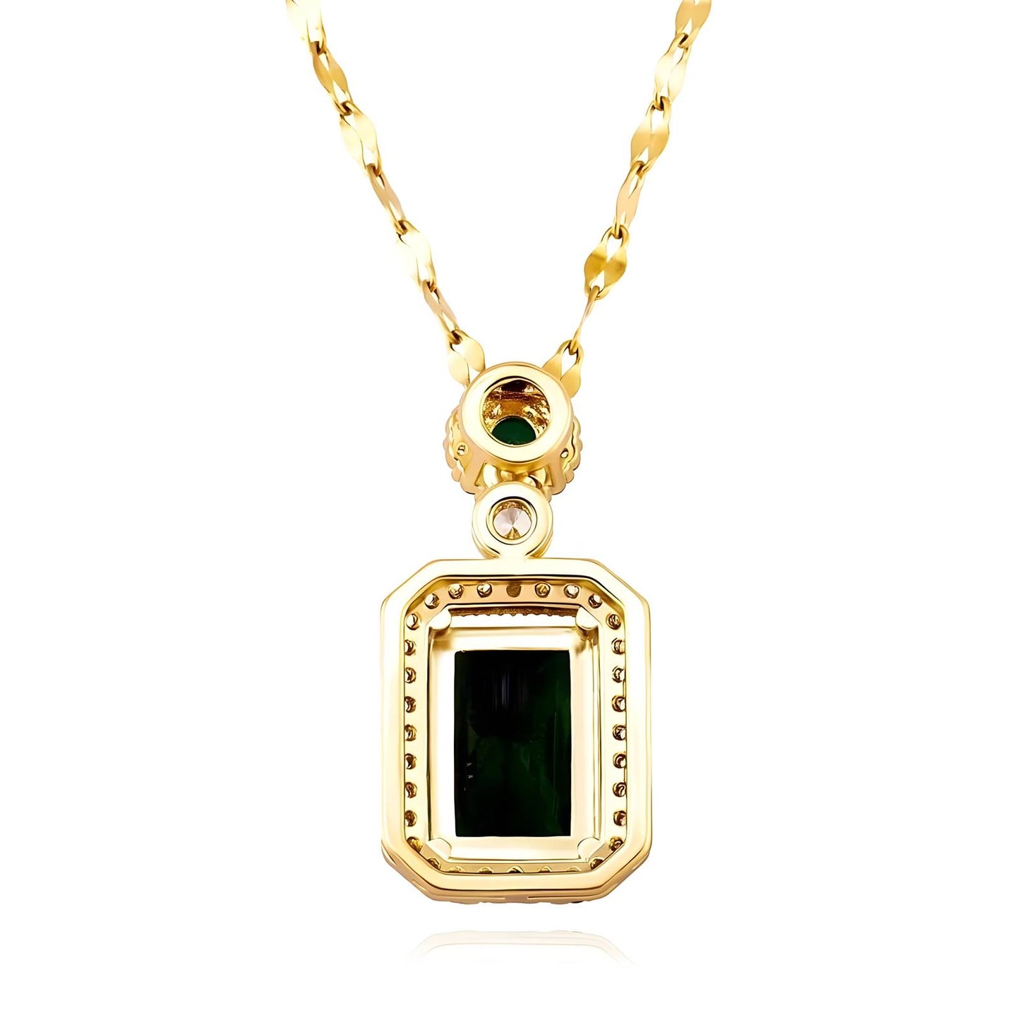 Radiant emerald finish necklace