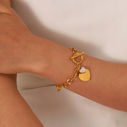 Luminous Heart Charm Bracelet - Available in Silver & Gold