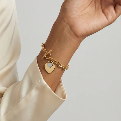 Luminous Heart Charm Bracelet - Available in Silver & Gold
