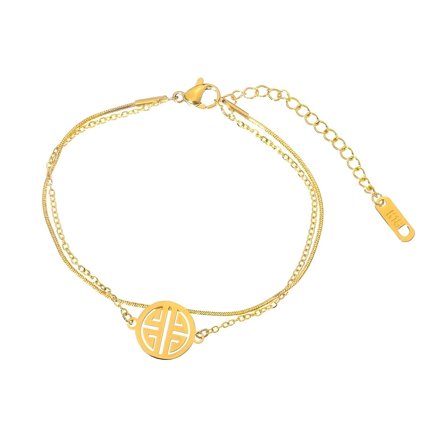 Duo Layered Coin Anklet