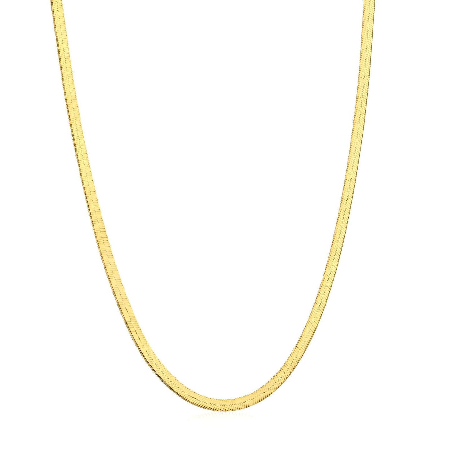 Classic herringbone chain necklace