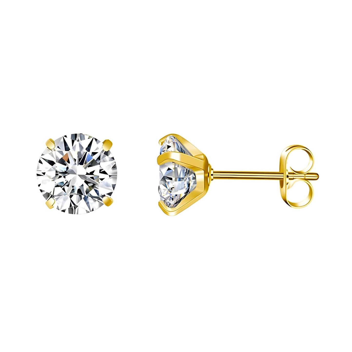 Radiance Diamond-Look Studs - Classic Design