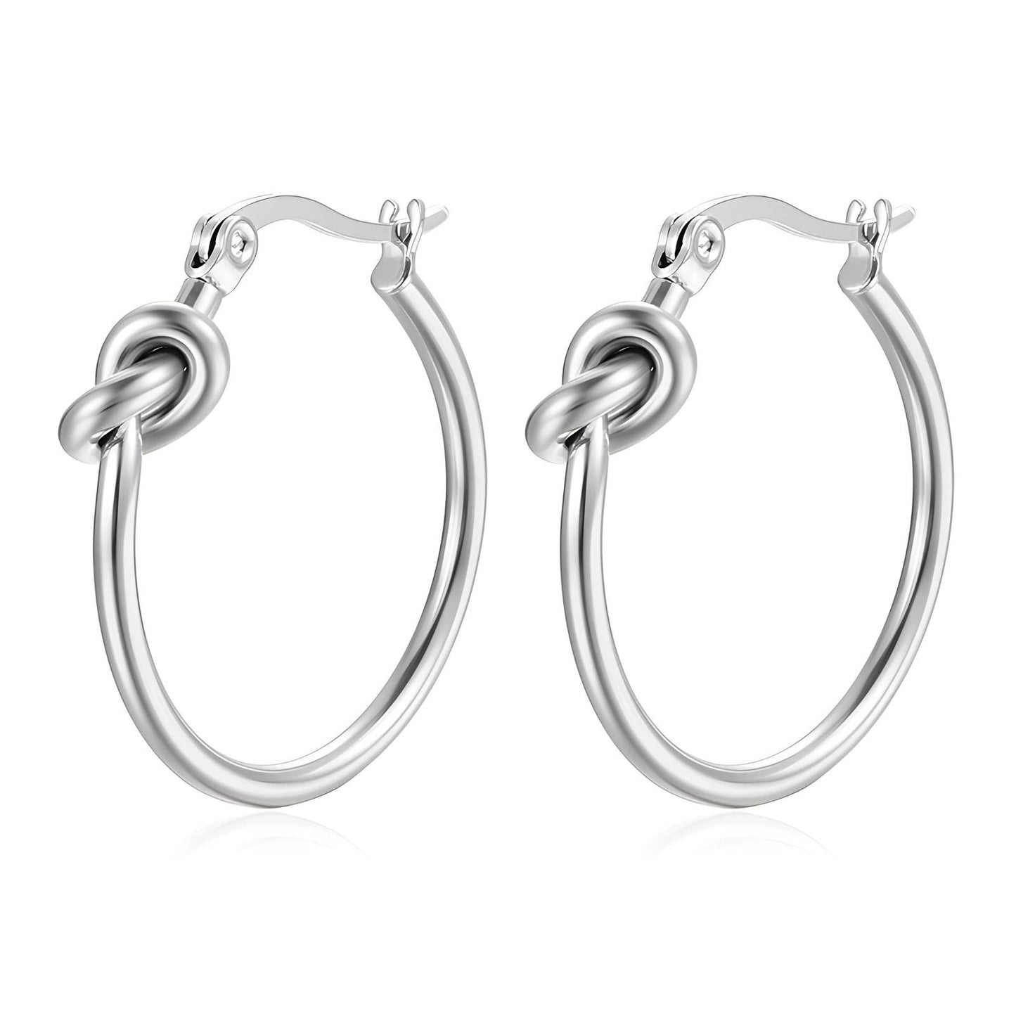Timeless Woven Knot Hoop Earrings - Available in Silver & Gold