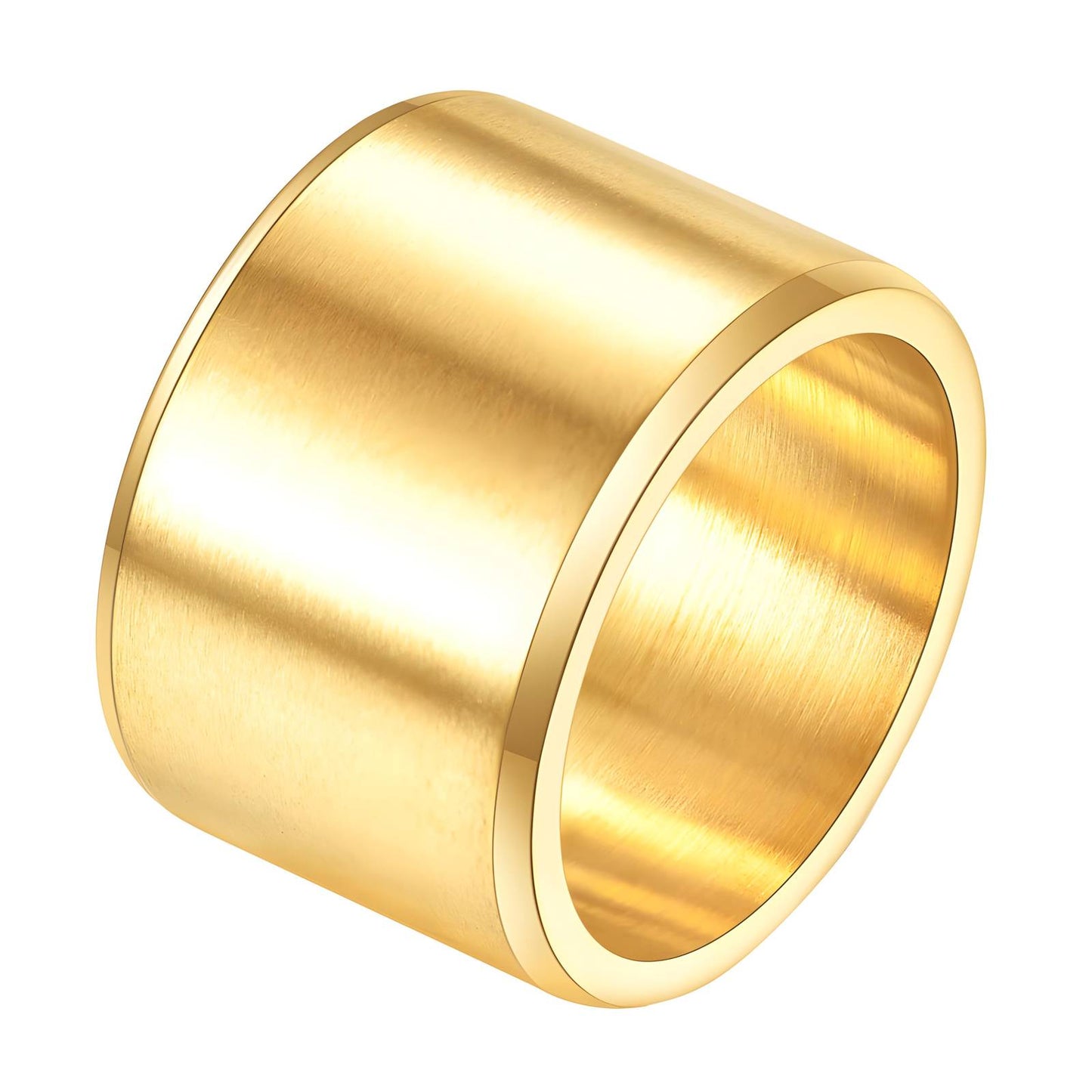 Gold ring on a white background