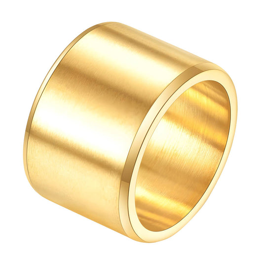 Gold ring on a white background
