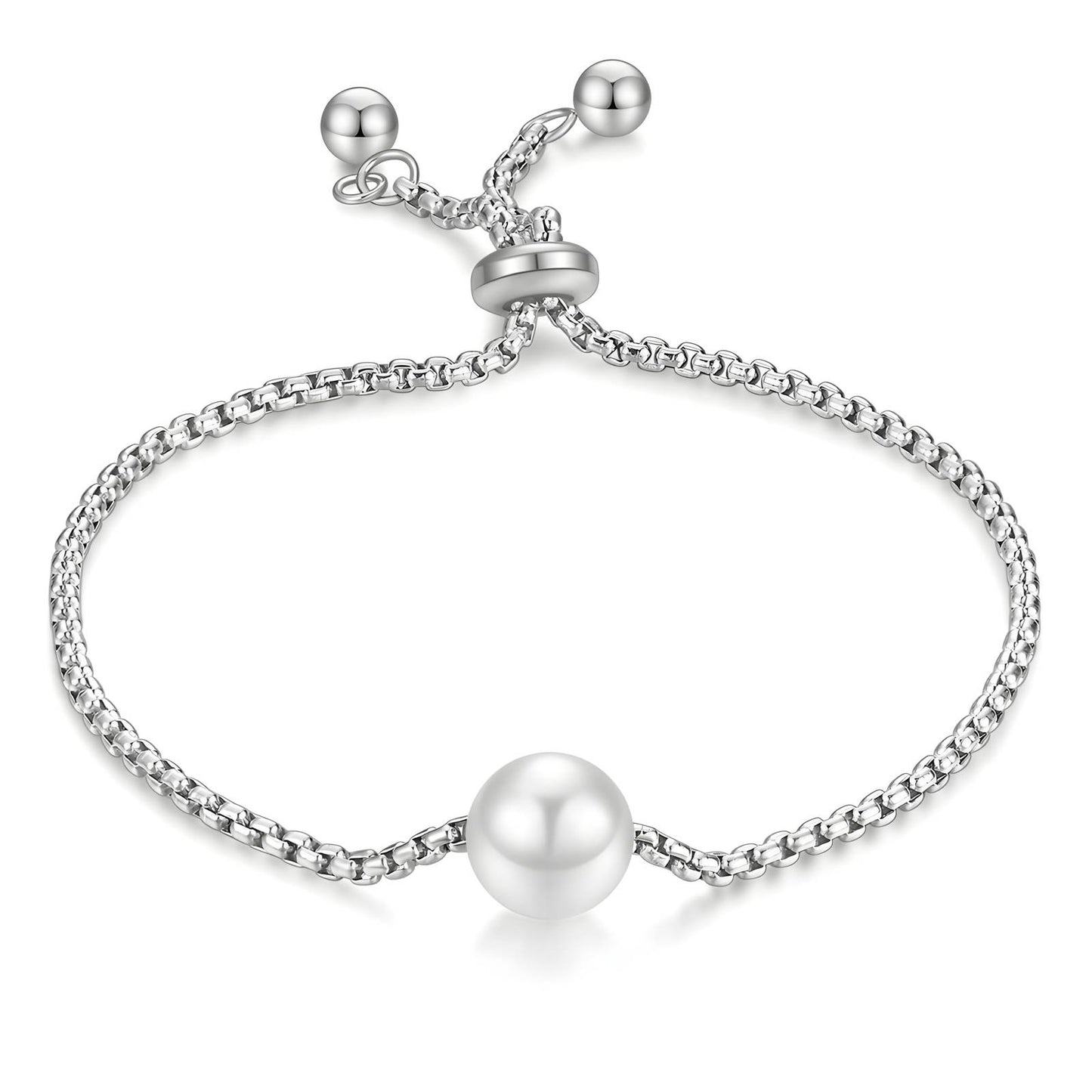 Pearl Elegance Adjustable bracelet, Stainless Steel