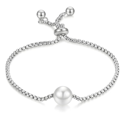 Pearl Elegance Adjustable bracelet - Available in Gold & Silver