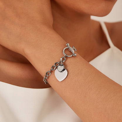 Luminous Heart Charm Bracelet - Available in Silver & Gold