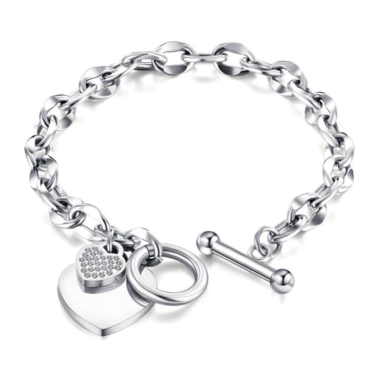 Luminous Heart Charm Bracelet - Women's Jewellery