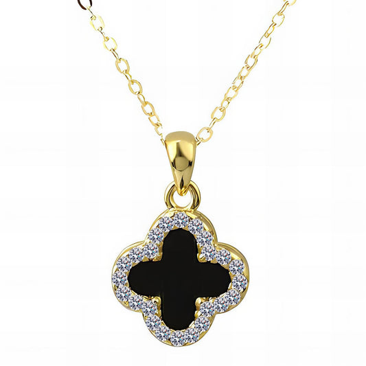 Four-leaf clover necklace, style 2