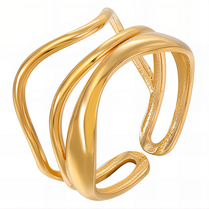 Golden Wave Ring