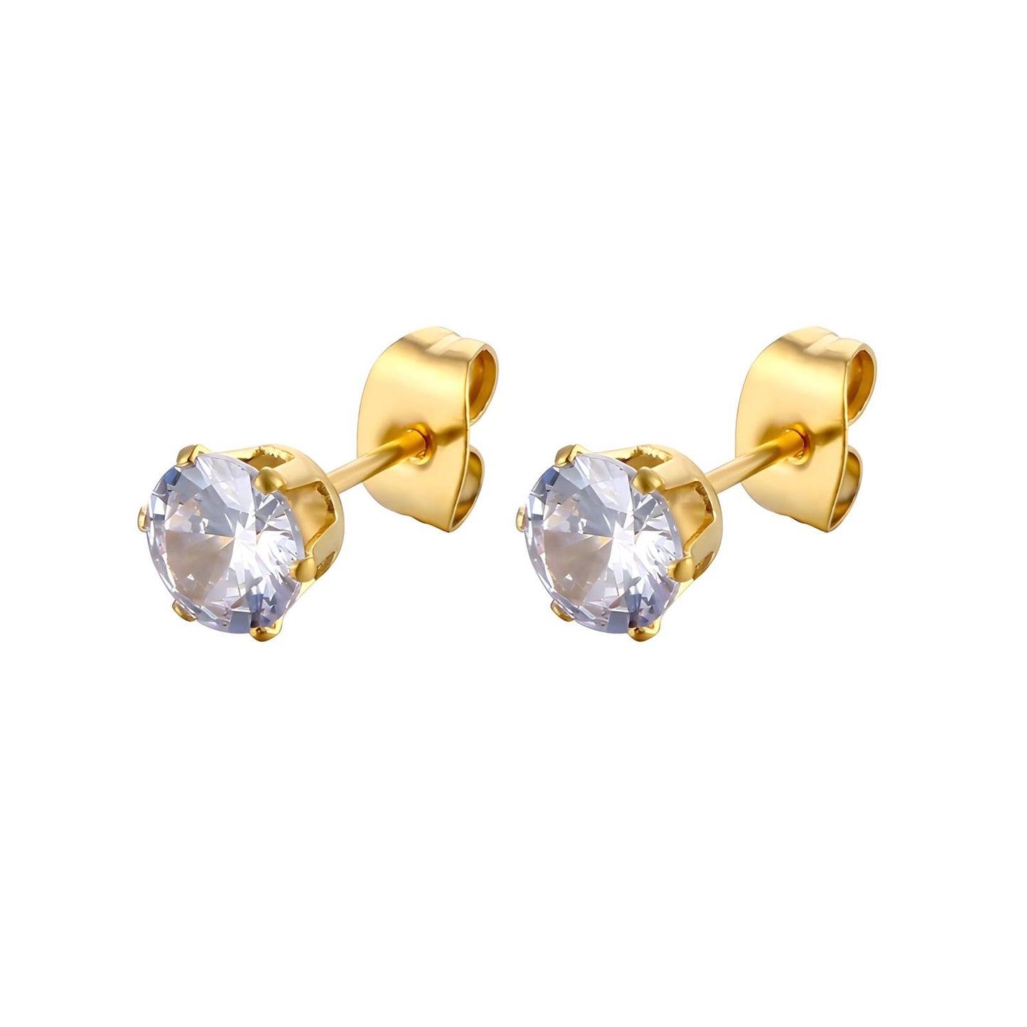 Radiance Diamond-Look Studs - Classic Design