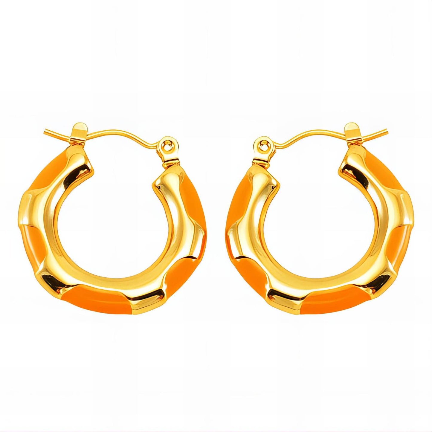 Tangerine Glow Hoops
