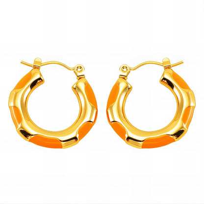 Tangerine Glow Hoops