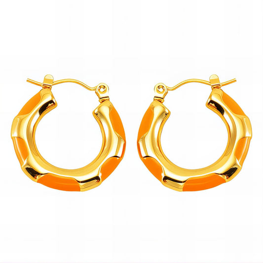 Tangerine Glow Hoops
