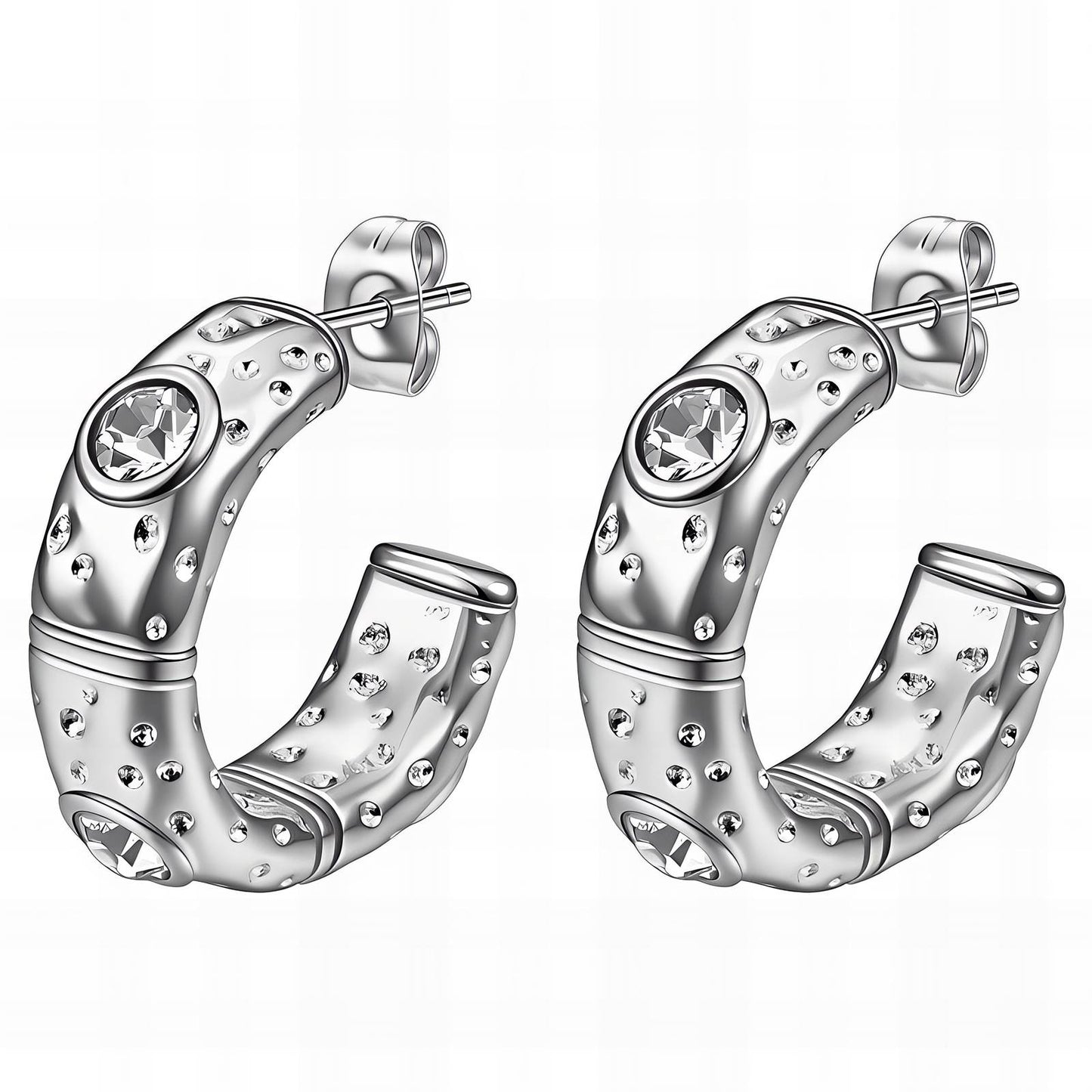 Radiant Crystal Hoops