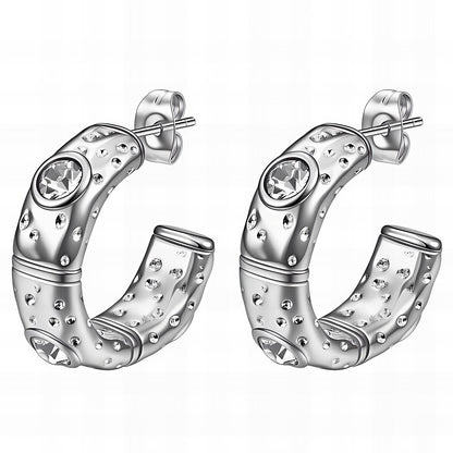 Radiant Crystal Hoops
