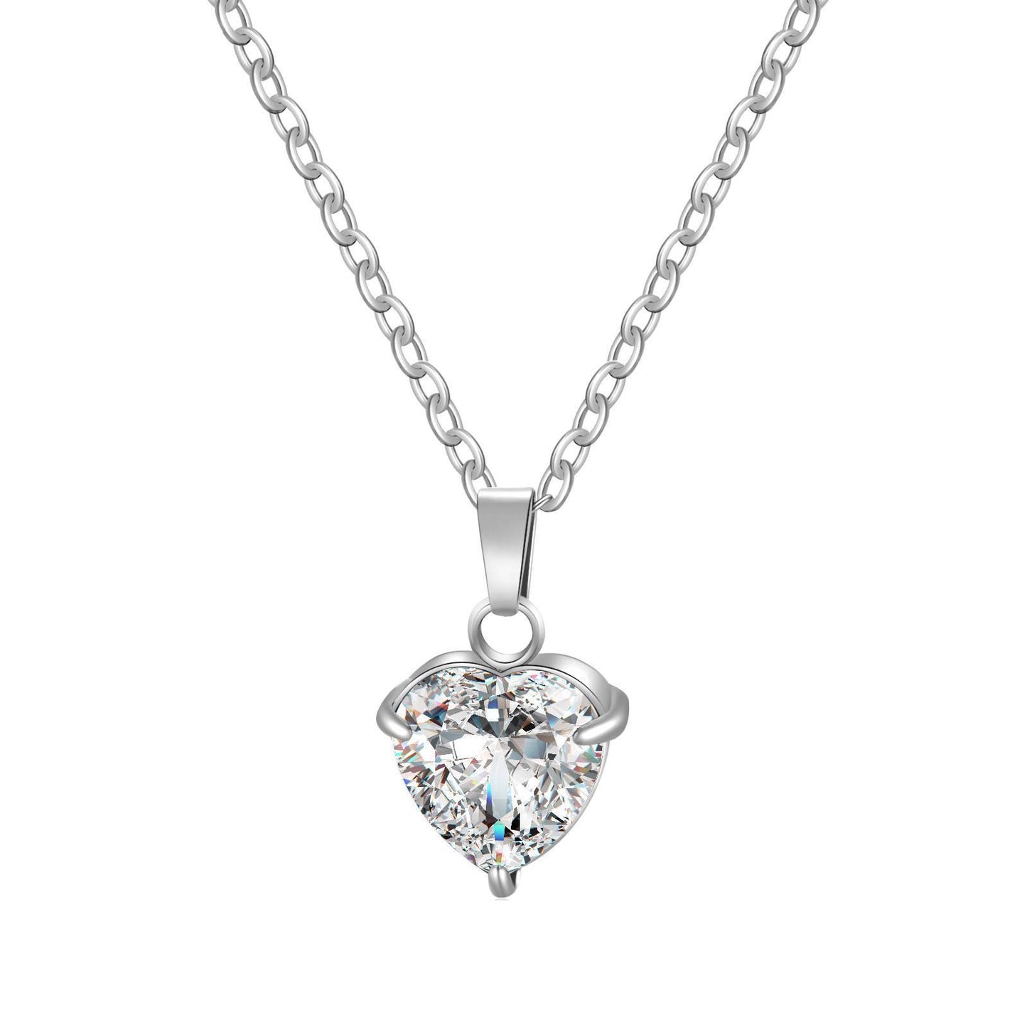 Crystal Heart Pendant Necklace