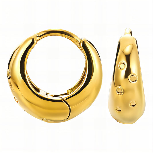 Golden Crescent Hoops