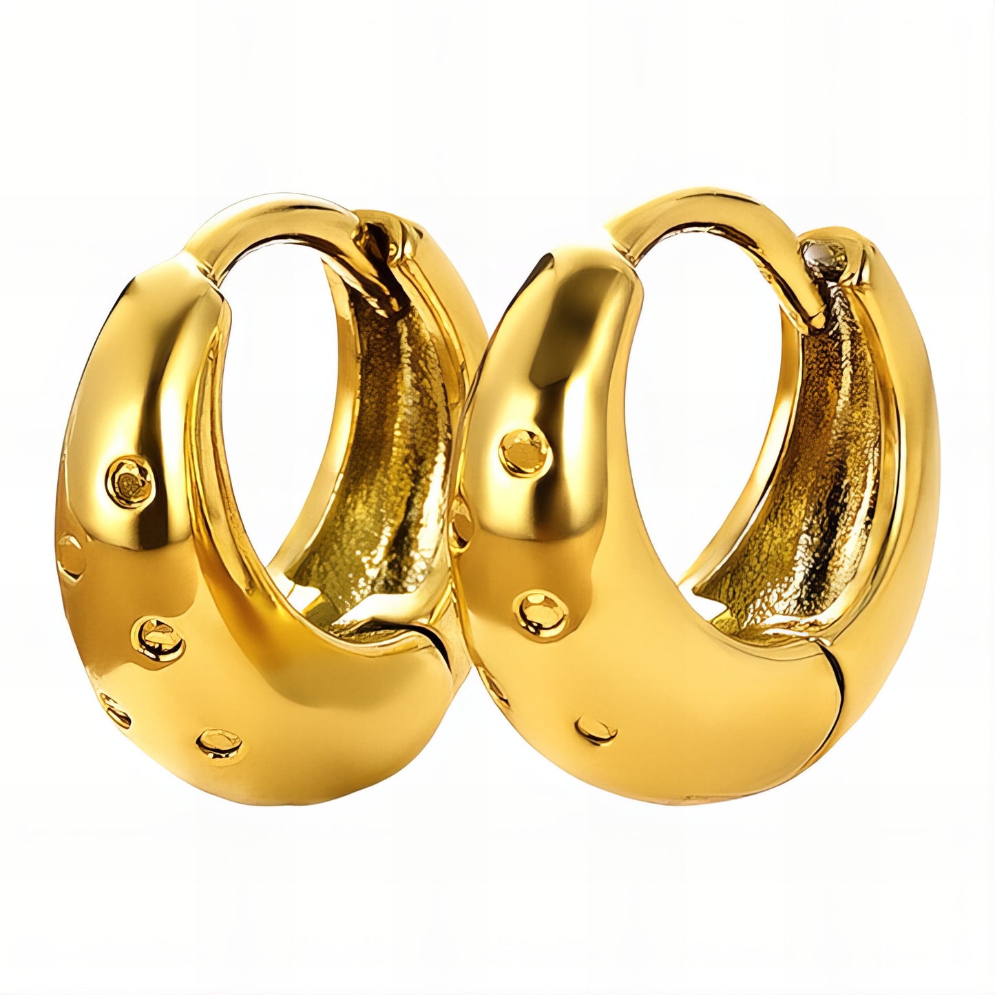 Golden Crescent Hoops