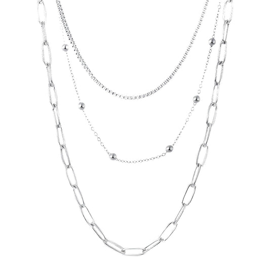 Sterling Glow Trio Necklace