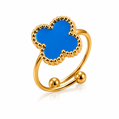 Adjustable Four Leaf Clover Ring