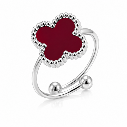 Adjustable Four Leaf Clover Ring