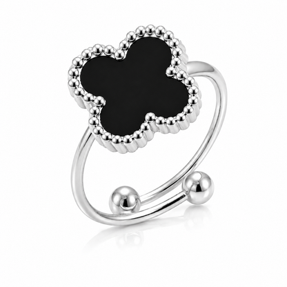 Adjustable Four Leaf Clover Ring