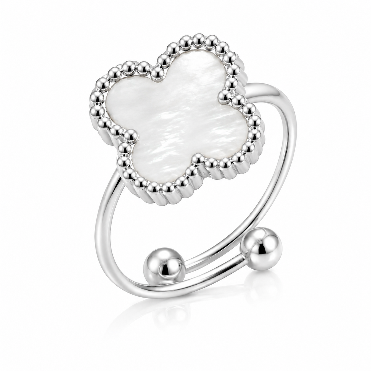 Adjustable Four Leaf Clover Ring
