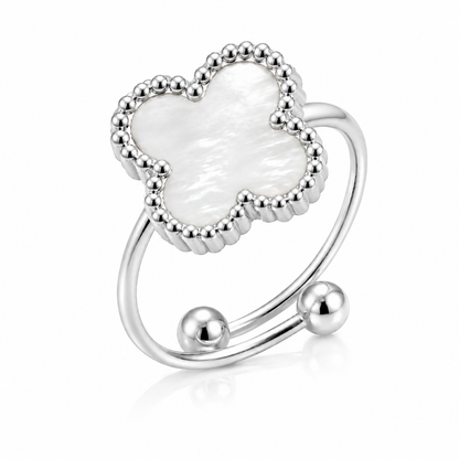Adjustable Four Leaf Clover Ring