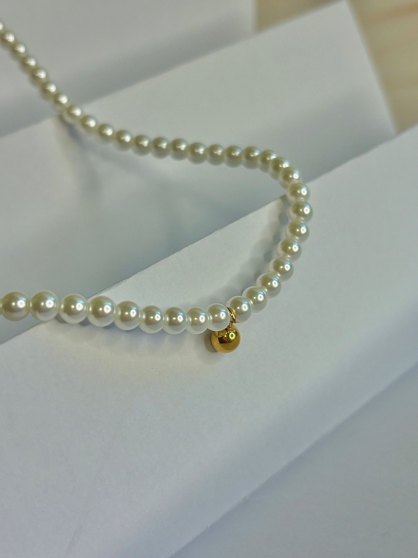 Luminous Pearl Ball Necklace - Timeless Elegance