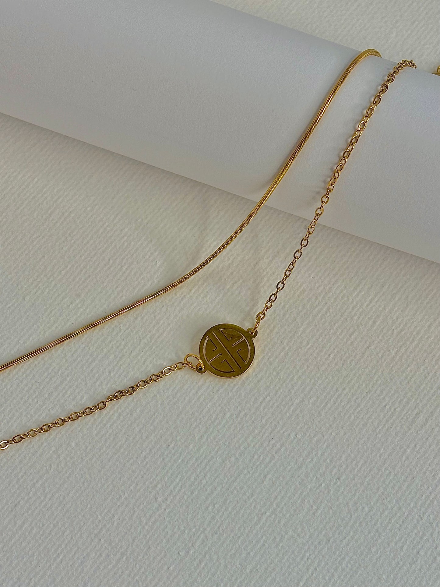 Duo Layered Coin Anklet